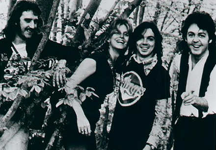 Wings (L-R): Denny Laine, Linda McCartney, Jimmy McCulloch and Paul McCartney Wings (L-R): Denny Laine, Linda McCartney, Jimmy McCulloch and Paul McCartney
