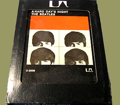8-track tape version of "A Hard Day's Night" soundtrack from United Artists, 1964 8-track tape version of "A Hard Day's Night" soundtrack from United Artists, 1964