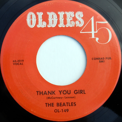 B-Side of Oldies OL 149, Thank You Girl (click to enlarge) B-Side of Oldies OL 149, Thank You Girl (click to enlarge)