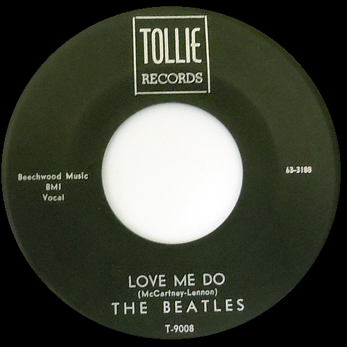 Vee Jay's first issuance of Love Me Do as a single was on their Tollie subsidiary on April 27, 1964 as T-9008 (click to enlarge) Vee Jay's first issuance of Love Me Do as a single was on their Tollie subsidiary on April 27, 1964 as T-9008 (click to enlarge)