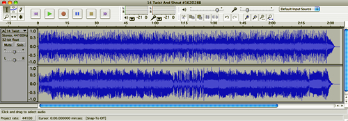 Fig. 3-Waveform for "Twist And Shout" from the 2009 stereo remaster of Please Please Me Fig. 3-Waveform for "Twist And Shout" from the 2009 stereo remaster of Please Please Me