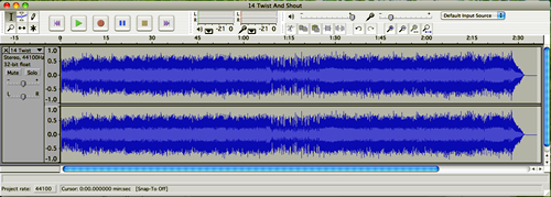 Fig. 2-Waveform for "Twist And Shout" from the 2009 mono remaster of Please Please Me Fig. 2-Waveform for "Twist And Shout" from the 2009 mono remaster of Please Please Me